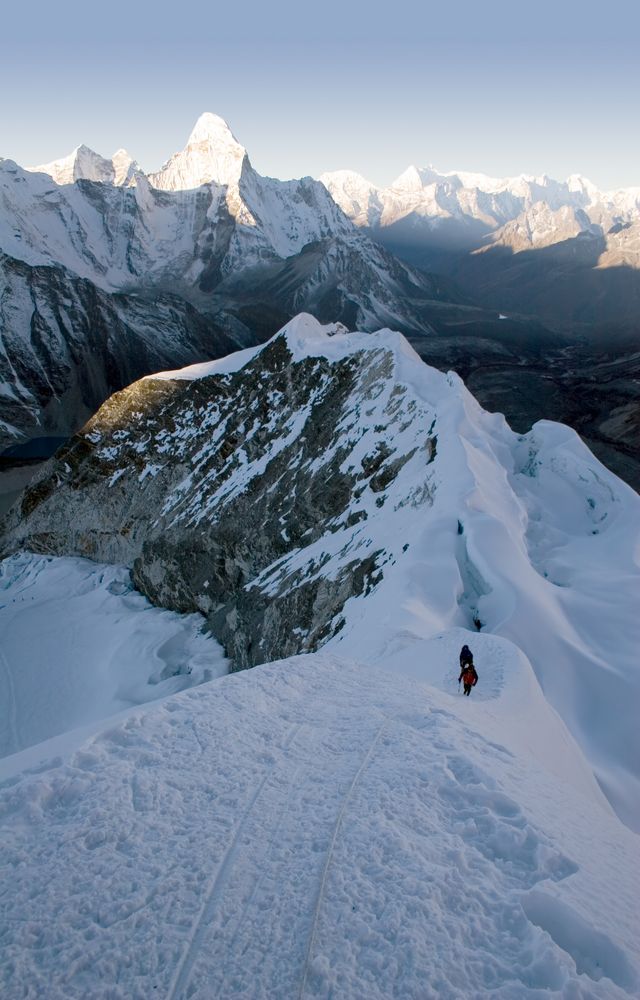 Island Peak (Imja Tse) summit in Nepal